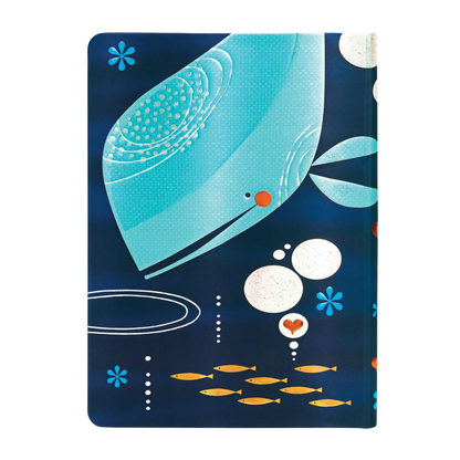 Paperblanks Whale and Friend Midi Hardback Journal – Plain, 176 Pages – back cover