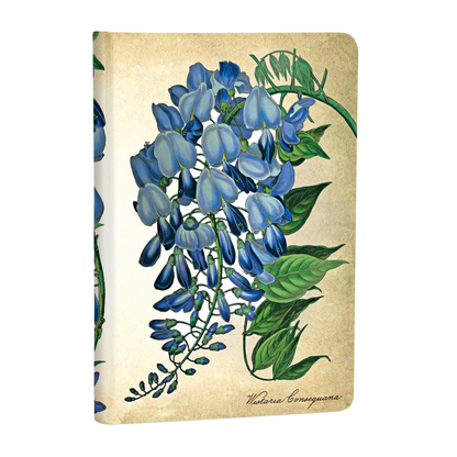 Paperblanks Blooming Wisteria Mini Hardback Journal – Plain, 176 Pages – angled view