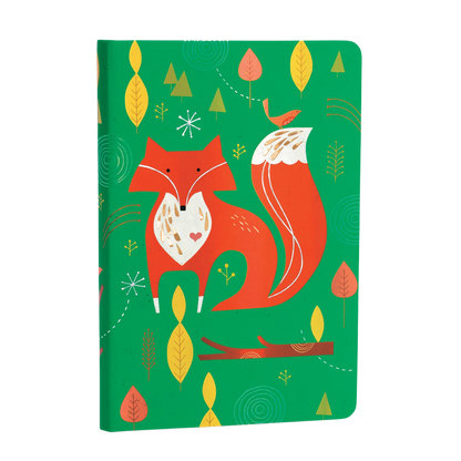 Paperblanks Mister Fox Mini Hardback Journal – Lined, 176 Pages – angled view