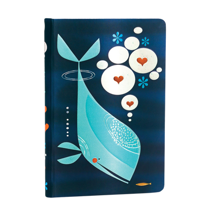 Paperblanks Whale and Friend Mini Hardback Journal – Lined, 176 Pages – angled view