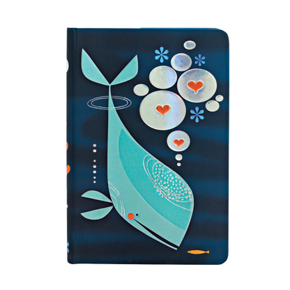 Paperblanks Whale and Friend Mini Hardback Journal – Plain, 176 Pages – front cover