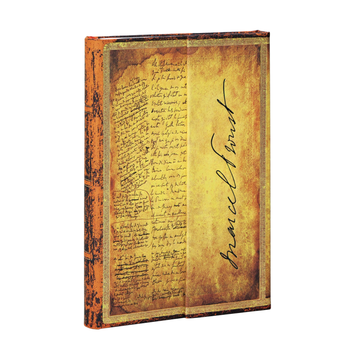 Paperblanks Proust, In Search of Lost Time Mini Hardback Journal – Plain, 176 Pages – angled view