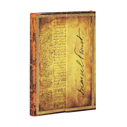 Paperblanks Proust, In Search of Lost Time Mini Hardback Journal – Plain, 176 Pages – angled view