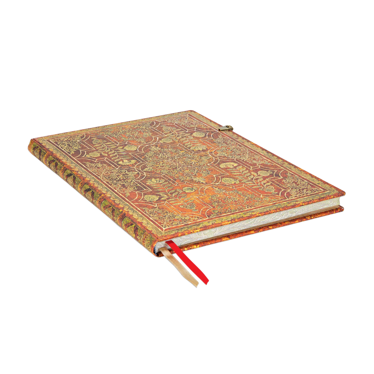 Paperblanks Persimmon Grande Hardback Journal – Plain, 128 Pages – page edge