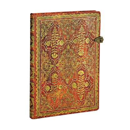 Paperblanks Persimmon Midi Hardback Journal – Lined, 144 Pages – angled view