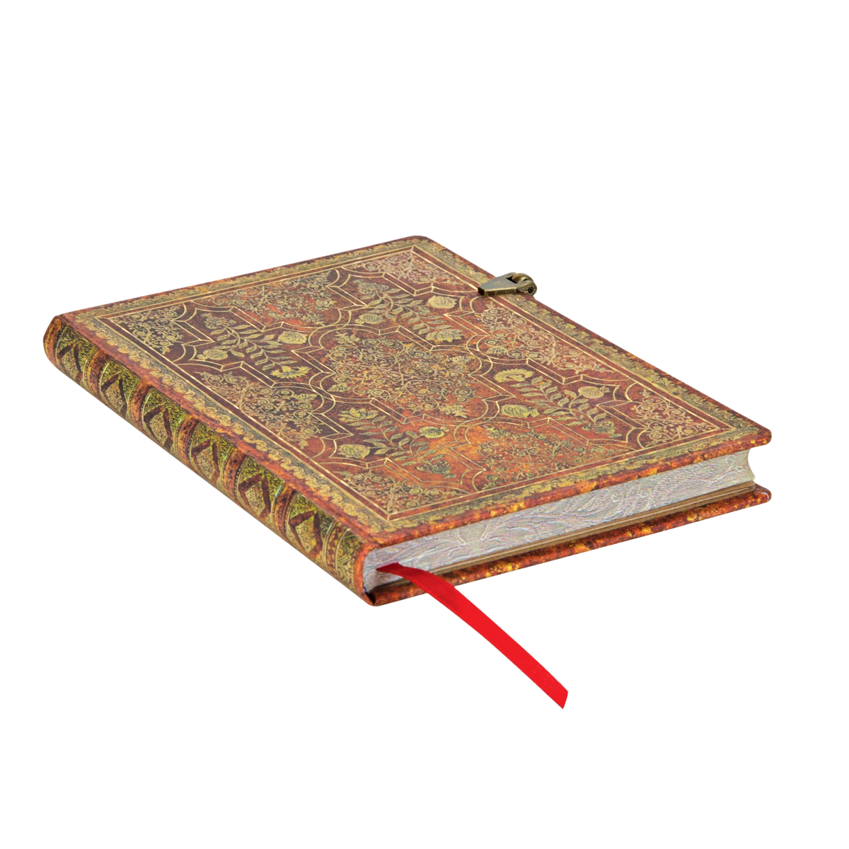 Paperblanks Persimmon Midi Hardback Journal – Lined, 144 Pages – page edge