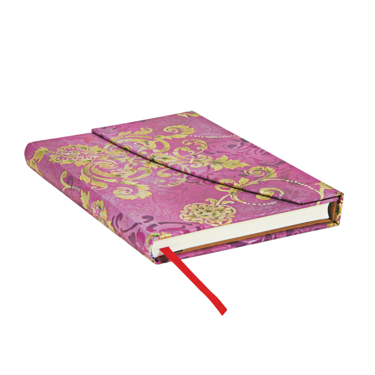 Paperblanks Polished Pearl Midi Hardback Journal – Plain, 144 Pages – page edge
