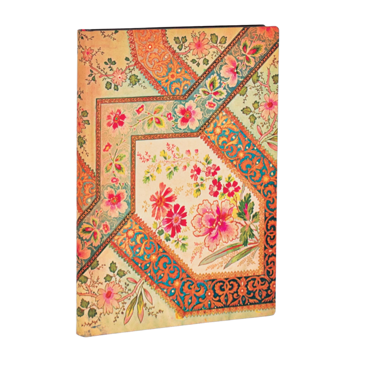 Paperblanks Filigree Floral Ivory Midi Softback Flexi Journal – Lined, 176 Pages – angled view