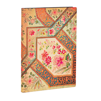 Paperblanks Filigree Floral Ivory Midi Softback Flexi Journal – Lined, 176 Pages – angled view