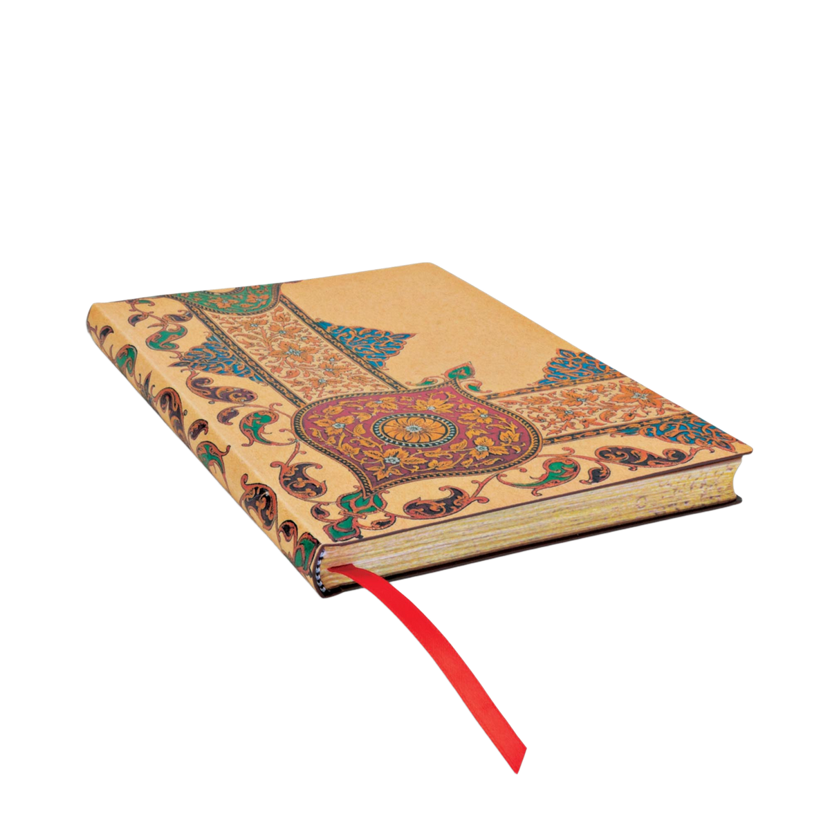 Paperblanks Visions of Paisley Ivory Kraft Midi Softback Flexi Journal – Lined, 176 Pages – page edge