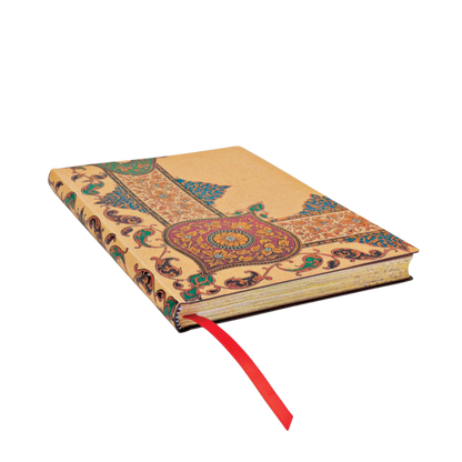 Paperblanks Visions of Paisley Ivory Kraft Midi Softback Flexi Journal – Lined, 176 Pages – page edge
