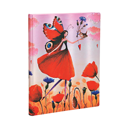 Paperblanks Poppy Field Ultra Hardback 5-Year Snapshot Journal – angled view