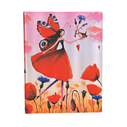 Paperblanks Poppy Field Ultra Hardback 5-Year Snapshot Journal – front cover