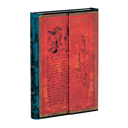 Paperblanks Lewis Carroll, Alice in Wonderland Mini Hardback Journal – Lined, 176 Pages – angled view