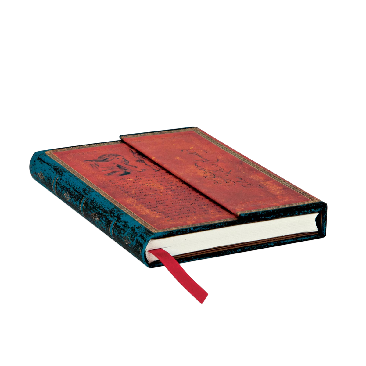 Paperblanks Lewis Carroll, Alice in Wonderland Mini Hardback Journal – Lined, 176 Pages – page edge