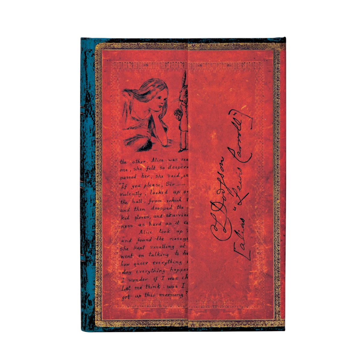 Paperblanks Lewis Carroll, Alice in Wonderland Mini Hardback Journal – Lined, 176 Pages – front cover