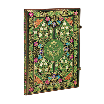 Paperblanks Poetry in Bloom Grande Hardback Journal – Plain, 128 Pages – angled view