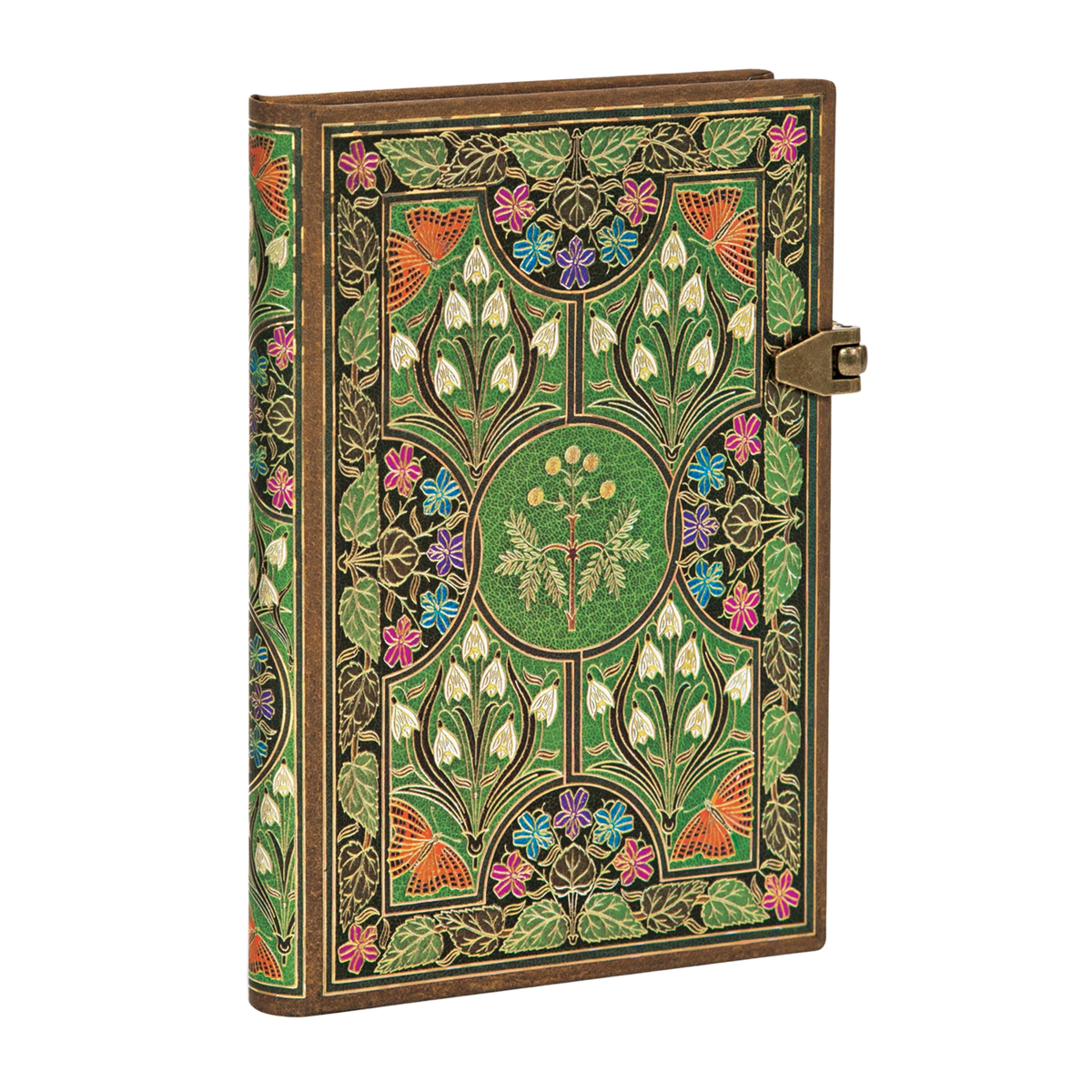 Paperblanks Poetry in Bloom Mini Hardback Journal – Plain, 208 Pages – angled view
