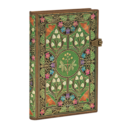 Paperblanks Poetry in Bloom Mini Hardback Journal – Plain, 208 Pages – angled view
