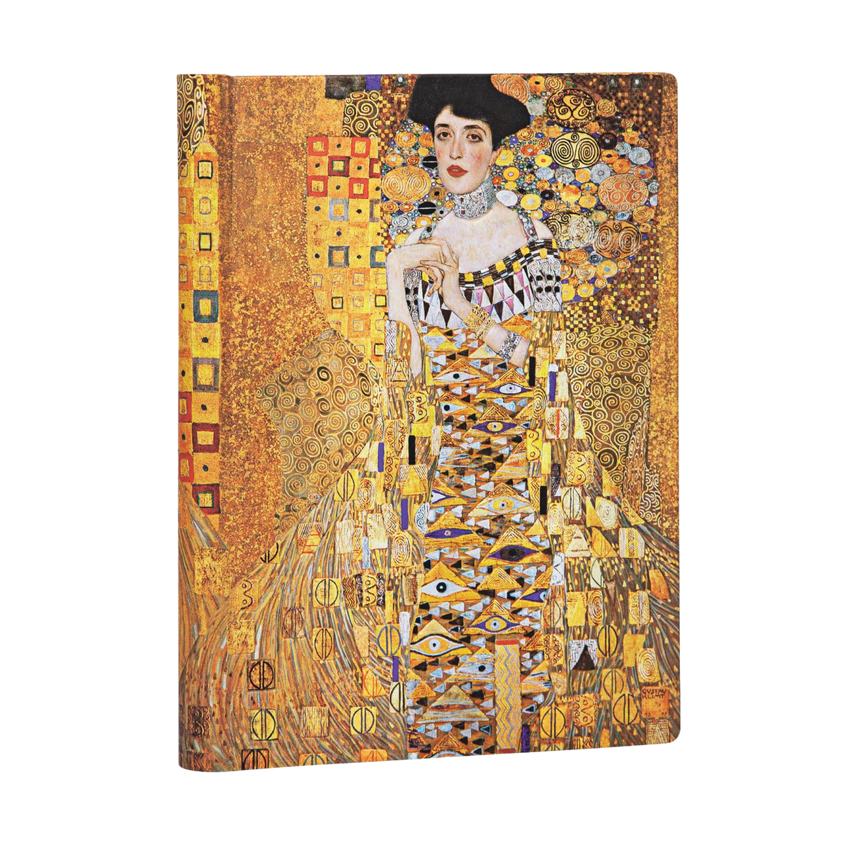 Paperblanks Klimt’s 100th Anniversary – Portrait of Adele Midi Hardback Journal – Lined, 240 Pages – angled view