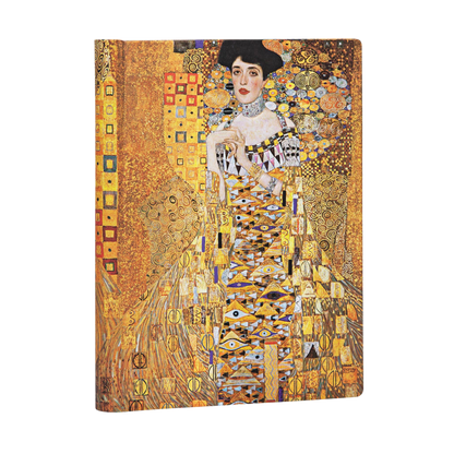Paperblanks Klimt’s 100th Anniversary – Portrait of Adele Midi Hardback Journal – Plain, 240 Pages – angled view
