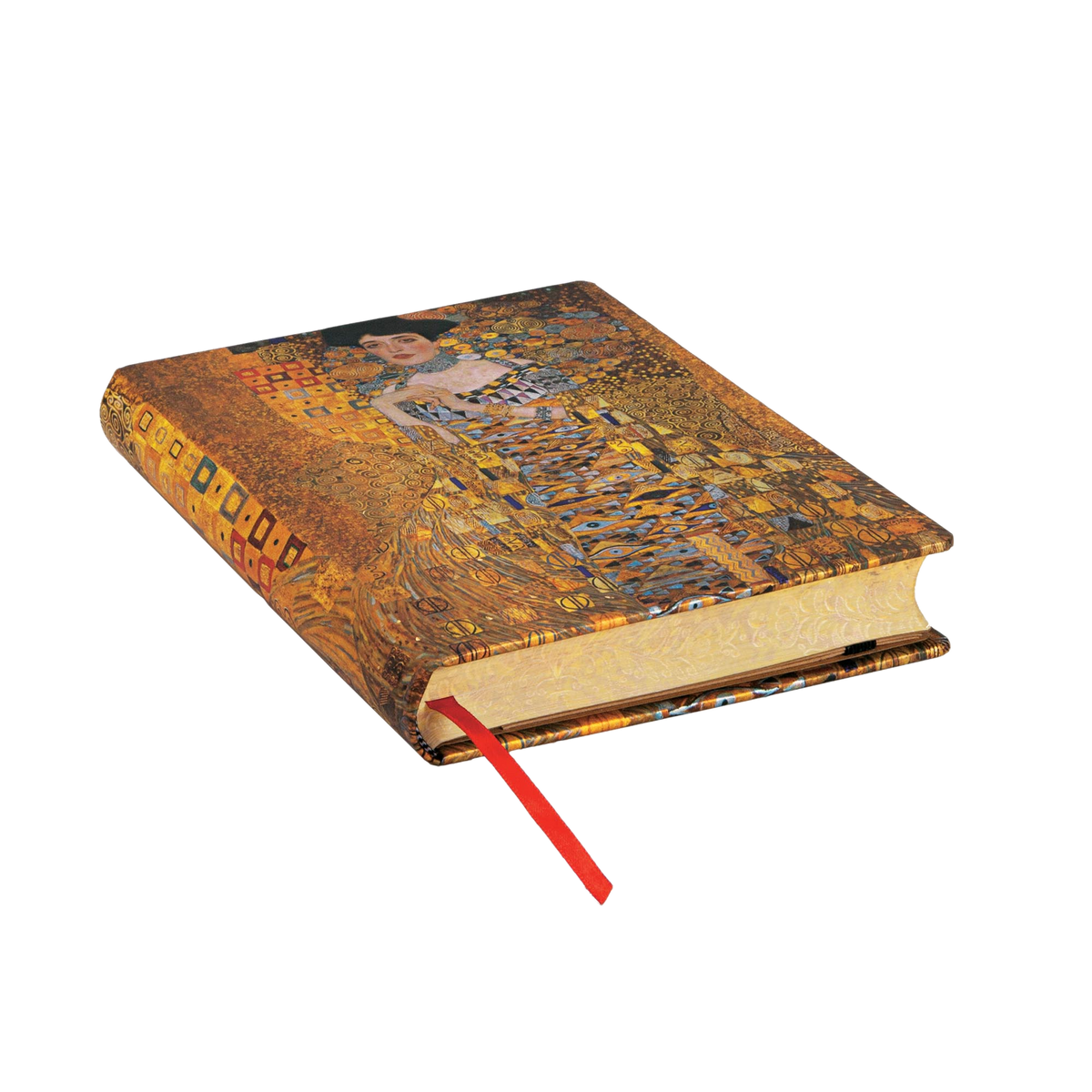 Paperblanks Klimt’s 100th Anniversary – Portrait of Adele Midi Hardback Journal – Plain, 240 Pages – page edge