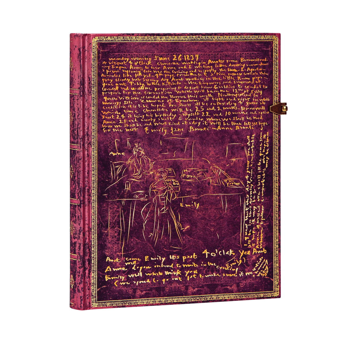 Paperblanks The Brontë Sisters Ultra Hardback Journal – Lined, 144 Pages – angled view
