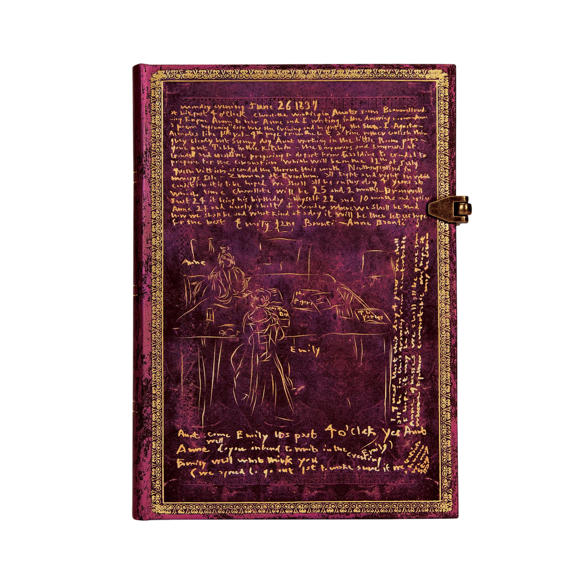 Paperblanks The Brontë Sisters Midi Hardback Journal – Plain, 240 Pages – front cover