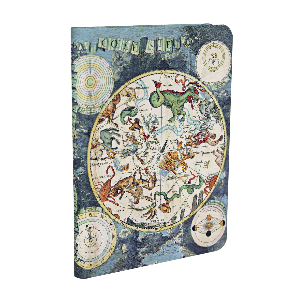 Paperblanks Celestial Planisphere Midi Hardback Journal – Plain, 176 Pages – angled view
