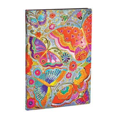 Paperblanks Flutterbyes Midi Softback Flexi Journal – Plain, 176 Pages – angled view