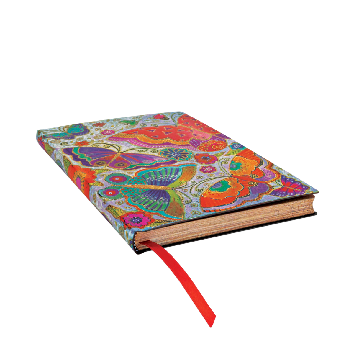 Paperblanks Flutterbyes Midi Softback Flexi Journal – Plain, 176 Pages – page edge