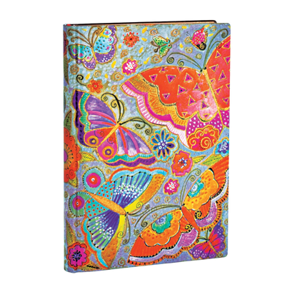 Paperblanks Flutterbyes Midi Softback Flexi Journal – Plain, 240 Pages – angled view