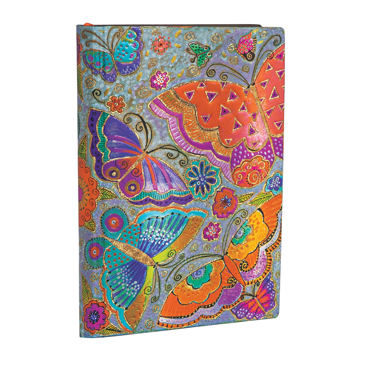 Paperblanks Flutterbyes Mini Softback Flexi Journal – Lined, 240 Pages – angled view