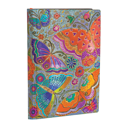 Paperblanks Flutterbyes Mini Softback Flexi Journal – Lined, 240 Pages – angled view