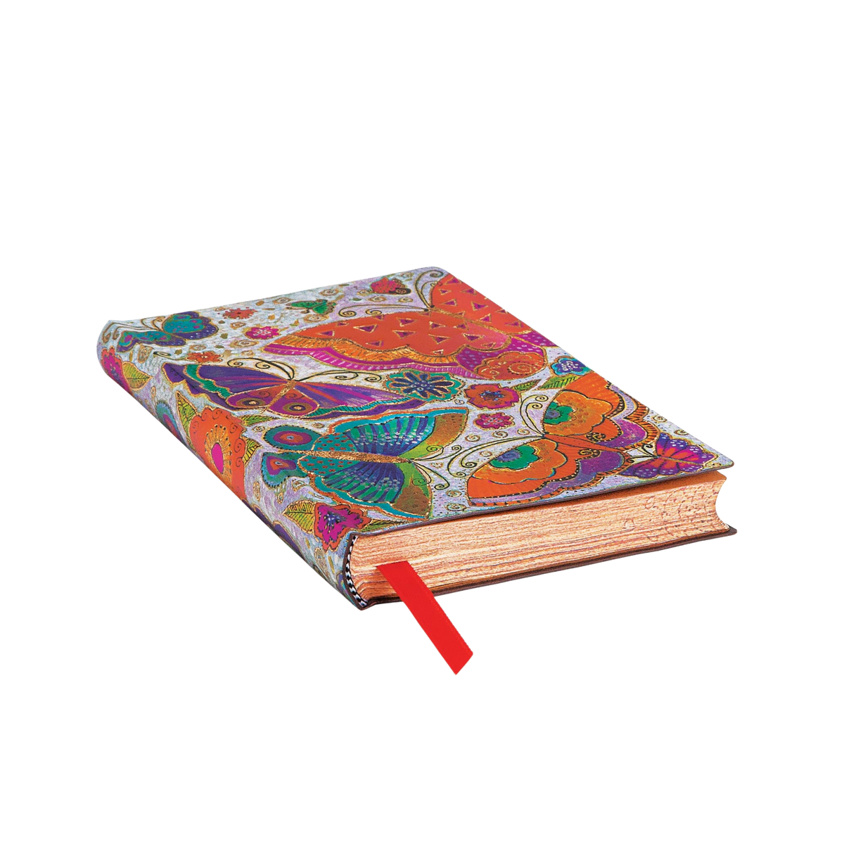 Paperblanks Flutterbyes Mini Softback Flexi Journal – Lined, 240 Pages – page edge
