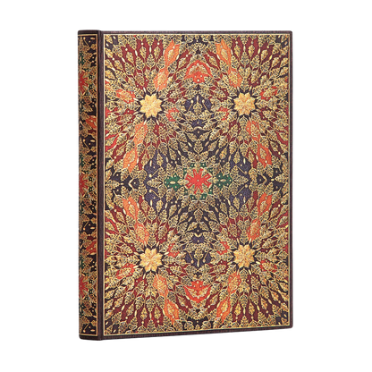 Paperblanks Fire Flowers Midi Hardback Journal – Plain, 240 Pages – angled view