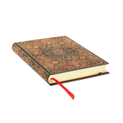 Paperblanks Fire Flowers Midi Hardback Journal – Plain, 240 Pages – page edge