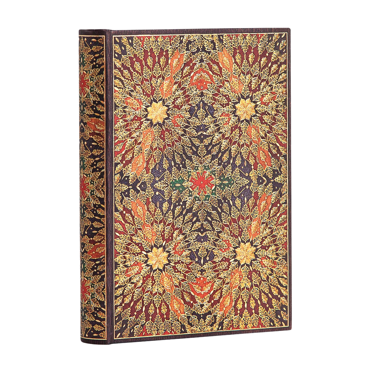 Paperblanks Fire Flowers Mini Hardback Journal – Plain, 240 Pages – angled view