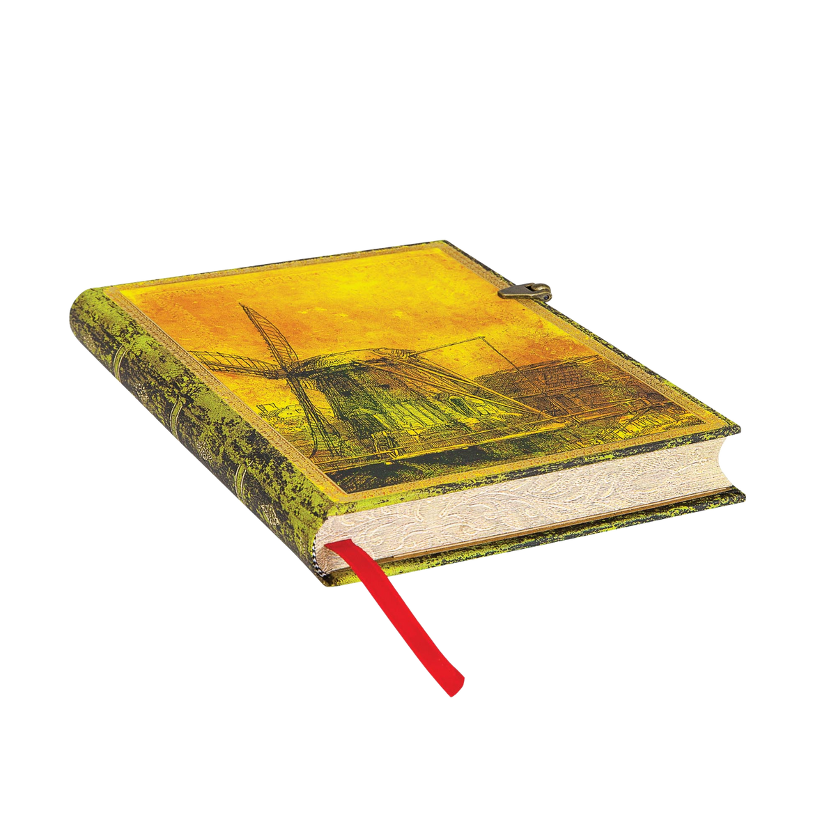 Paperblanks Rembrandt’s 350th Anniversary Midi Hardback Journal – Lined, 240 Pages – page edge