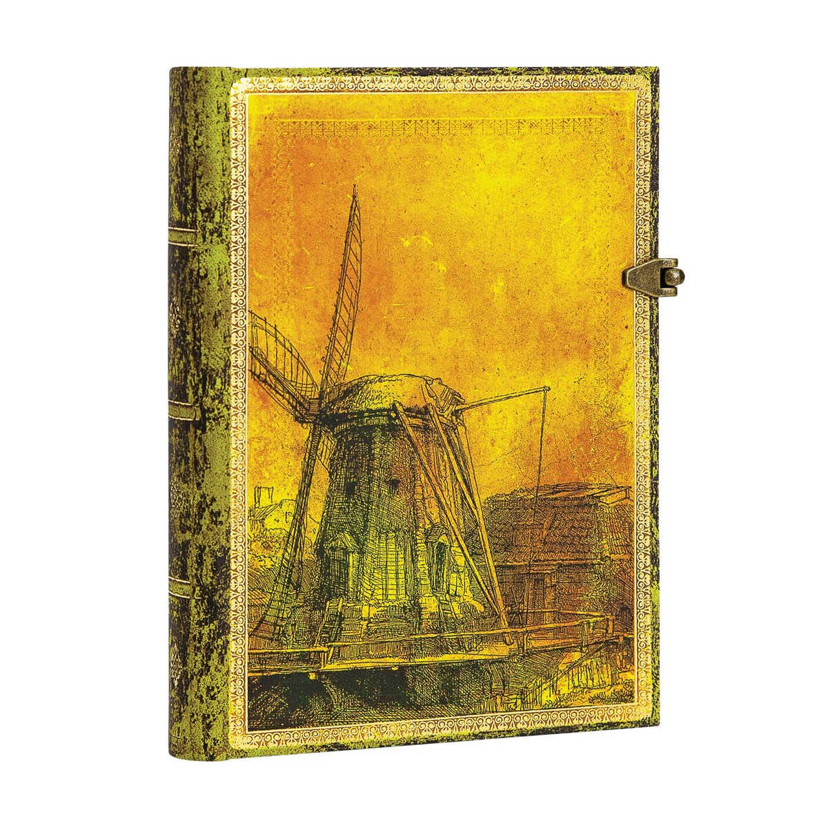 Paperblanks Rembrandt’s 350th Anniversary Midi Hardback Journal – Plain, 240 Pages – angled view