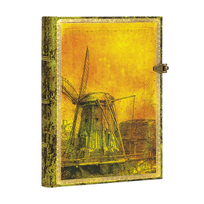 Paperblanks Rembrandt’s 350th Anniversary Midi Hardback Journal – Plain, 240 Pages – angled view