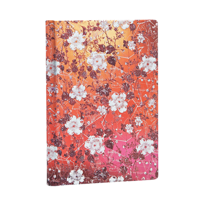 Paperblanks Sakura Mini Hardback Journal – Plain, 176 Pages – angled view
