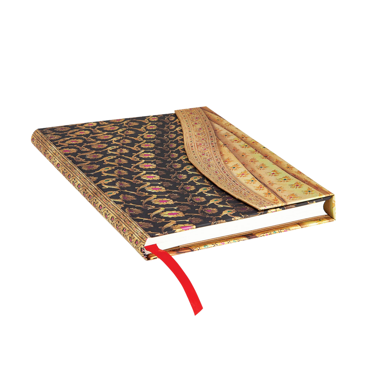 Paperblanks Siyah Midi Hardback Journal – Lined, 144 Pages – page edge
