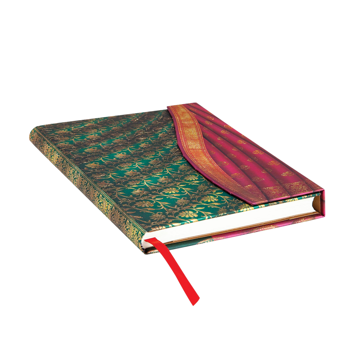 Paperblanks Ferozi Midi Hardback Journal – Plain, 144 Pages – page edge