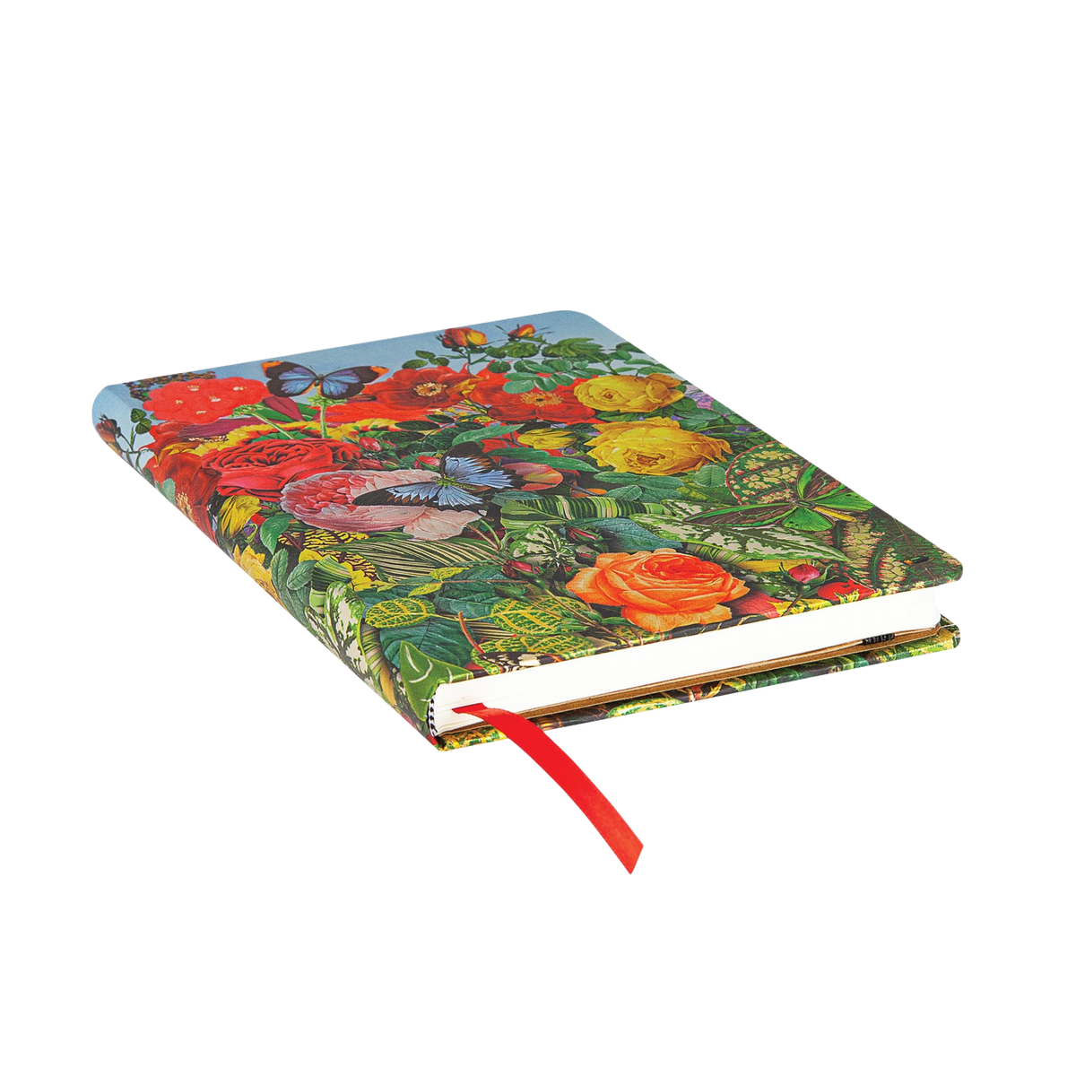 Paperblanks Butterfly Garden Midi Hardback Journal – Lined, 144 Pages – page edge