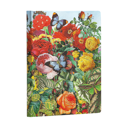 Paperblanks Butterfly Garden Midi Hardback Journal – Plain, 144 Pages – angled view