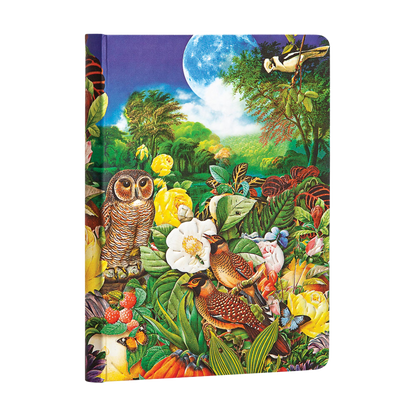 Paperblanks Moon Garden Midi Hardback Journal – Plain, 144 Pages – angled view