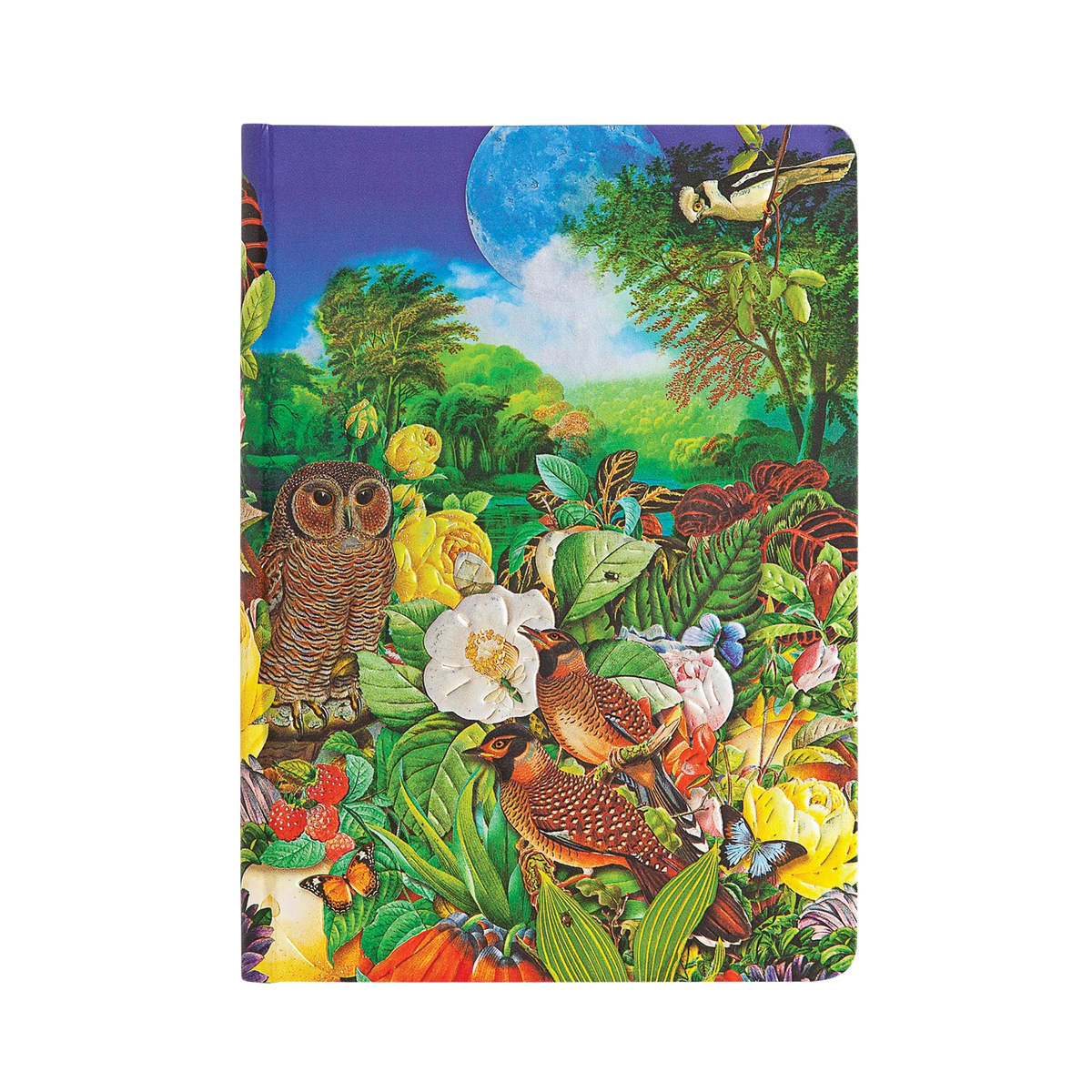 Paperblanks Moon Garden Midi Hardback Journal – Plain, 144 Pages – front cover