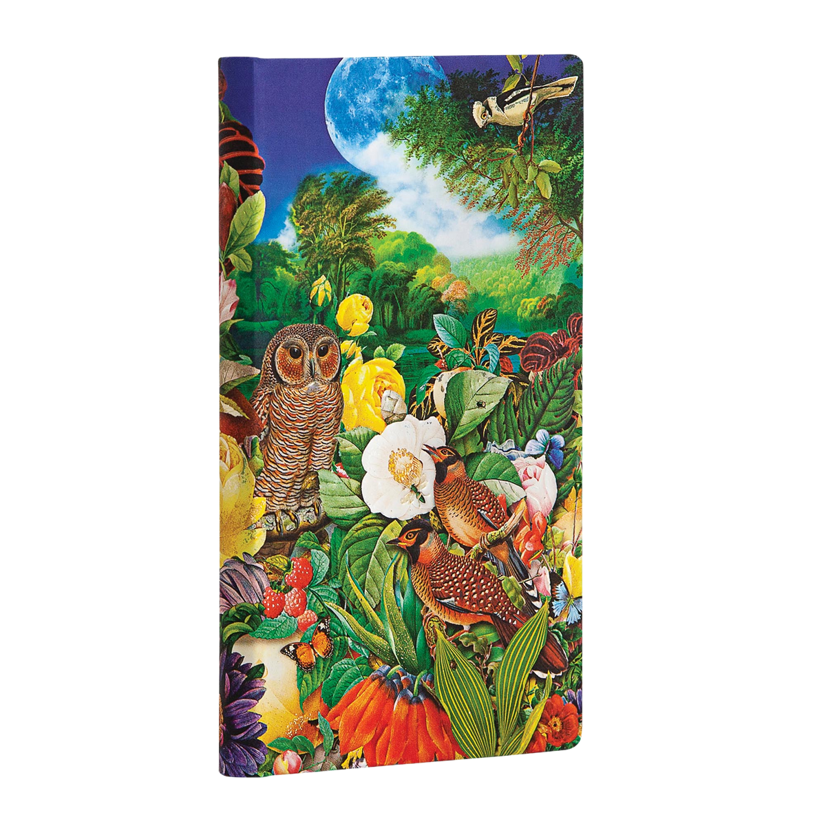 Paperblanks Moon Garden Slim Hardback Journal – Lined, 176 Pages – angled view