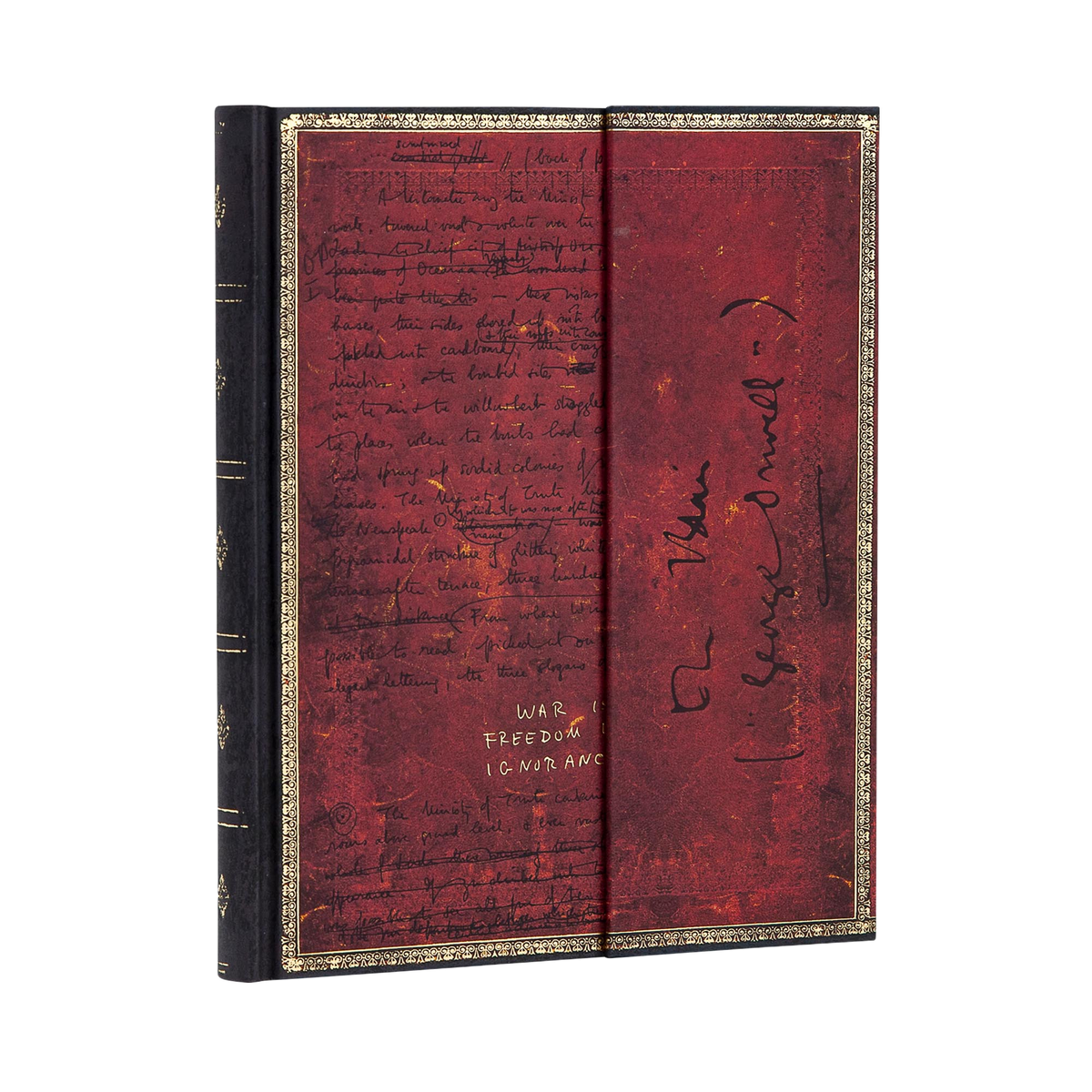 Paperblanks Orwell, Nineteen Eighty-Four Ultra Hardback Journal – Lined, 144 Pages – angled view